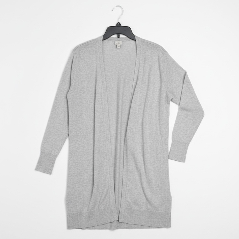 A New Day Heather Gray Open-Front Cardigan ☑️Size L